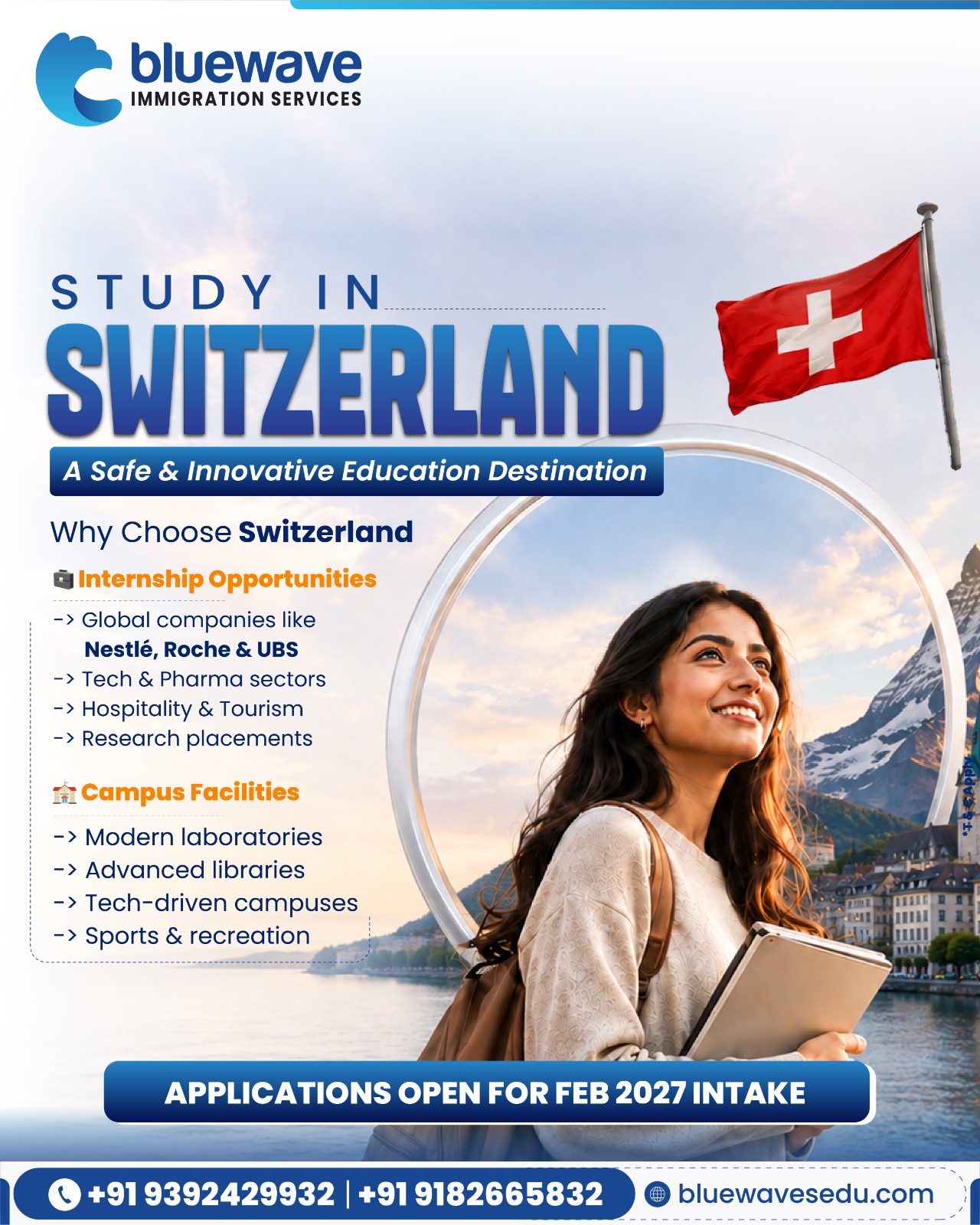 Study in Switzerland with Bluewave