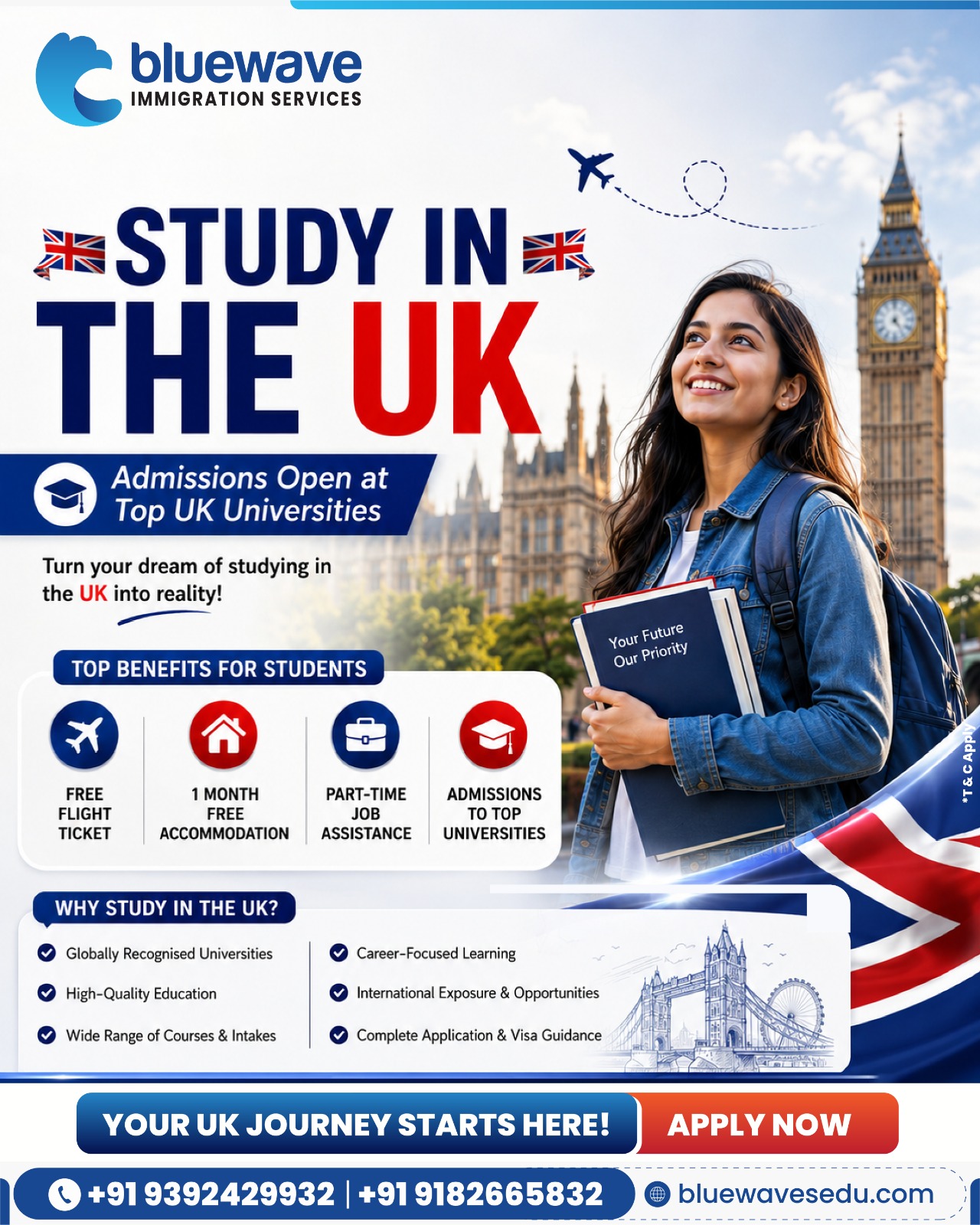 Study in UK with Bluewave